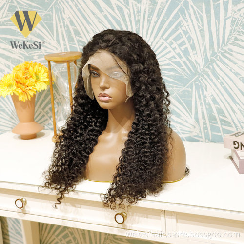 Wholesale Human Hair Extension Vendors Wigs Brazilian Curly Deep Wave Wig Lace Front HD Frontal Hair Products For Black Women